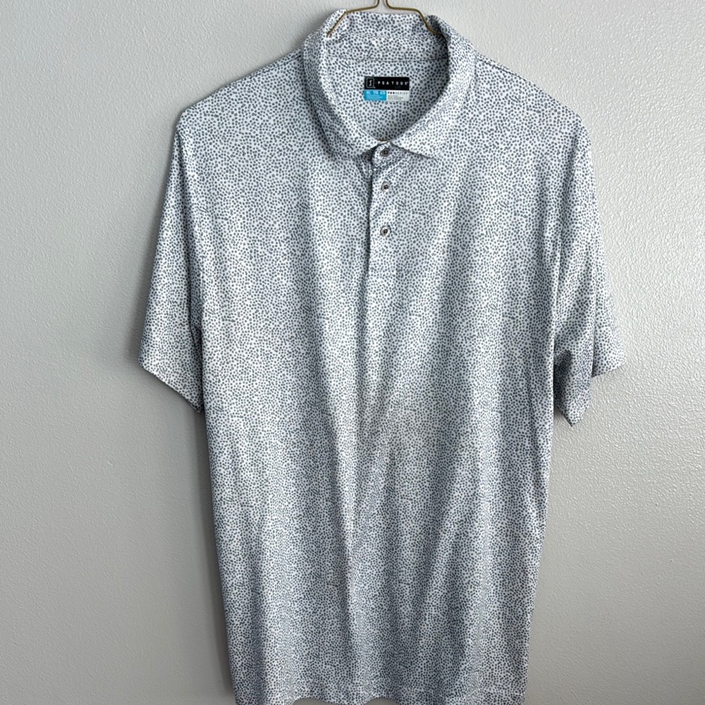 Izod Gray Patterned Polo Shirt